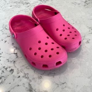 Pink crocs